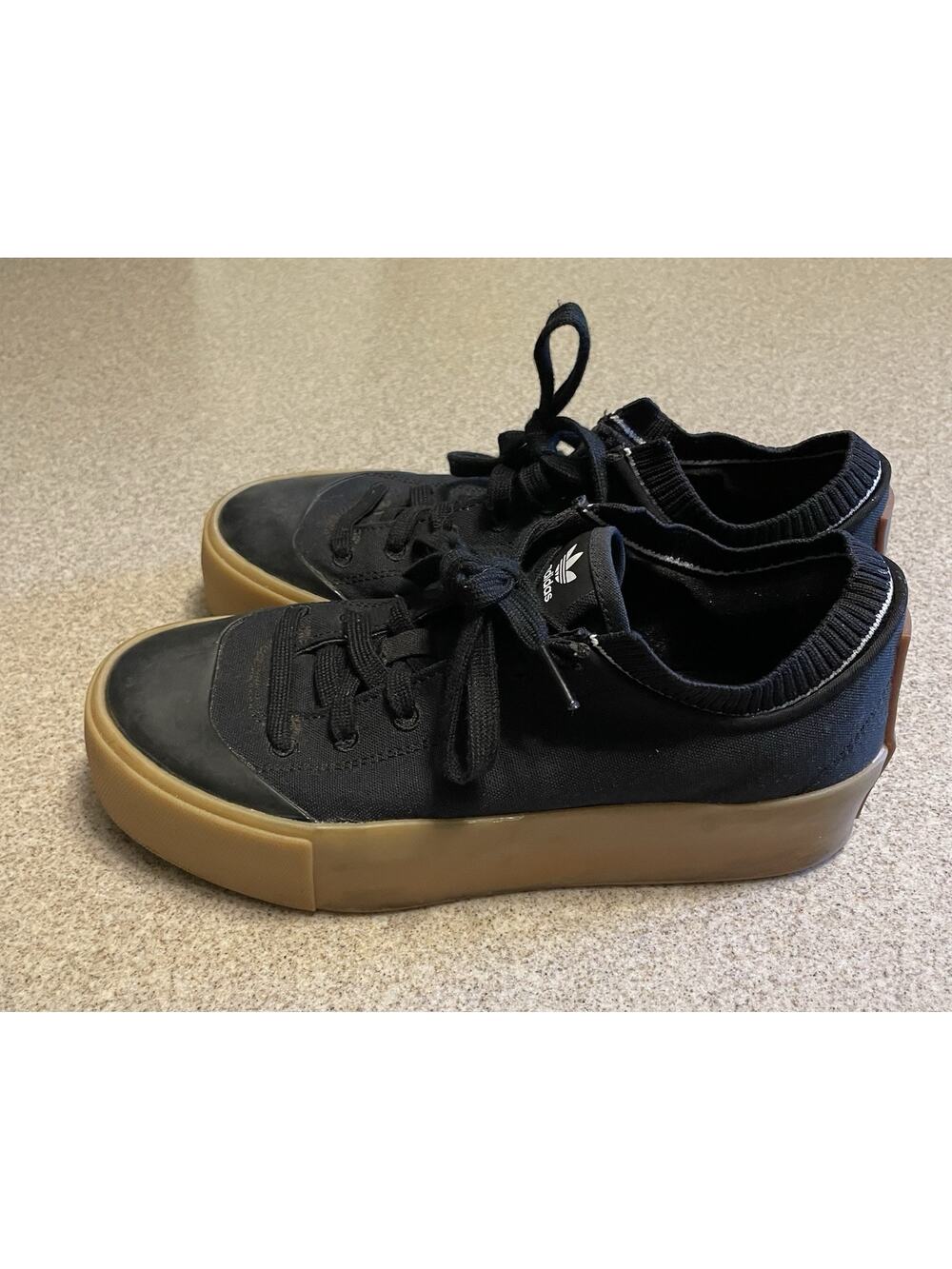 Womens 7.5 M Karlie Kloss adidas Trainer FY8207 Black White Gum Shoes Sneaker
